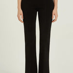 Siyah Nervürlü Flare Kadın Pantolon  Mısırlı 1951