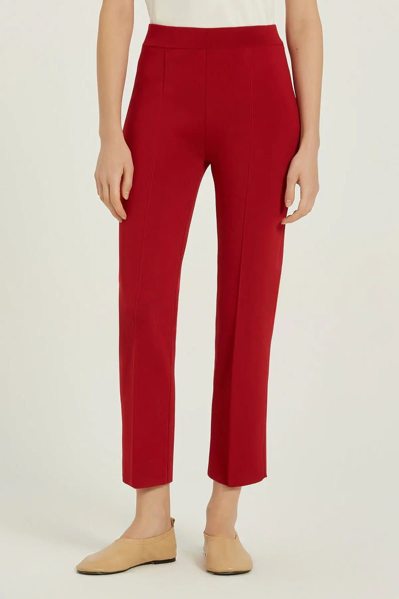 Bordo Nervürlü Kadın Pantolon  Mısırlı 1951