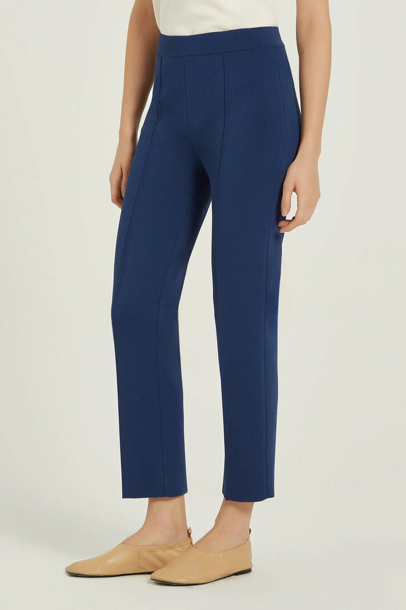 Lacivert Nervürlü Kadın Pantolon  Mısırlı 1951