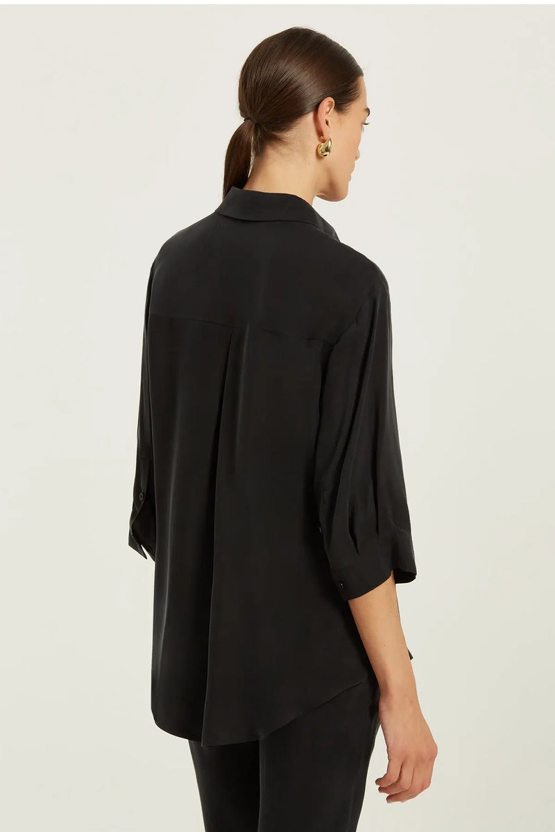 Siyah Truvakar Kollu Kadın Gömlek  Mısırlı 1951