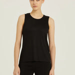 Siyah Bisiklet Yaka Örme Kadın Atlet  Mısırlı 1951