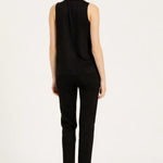 Siyah Bisiklet Yaka Örme Kadın Atlet  Mısırlı 1951