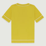Sarı Ekru Şeritli Kadın T-Shirt  Mısırlı 1951