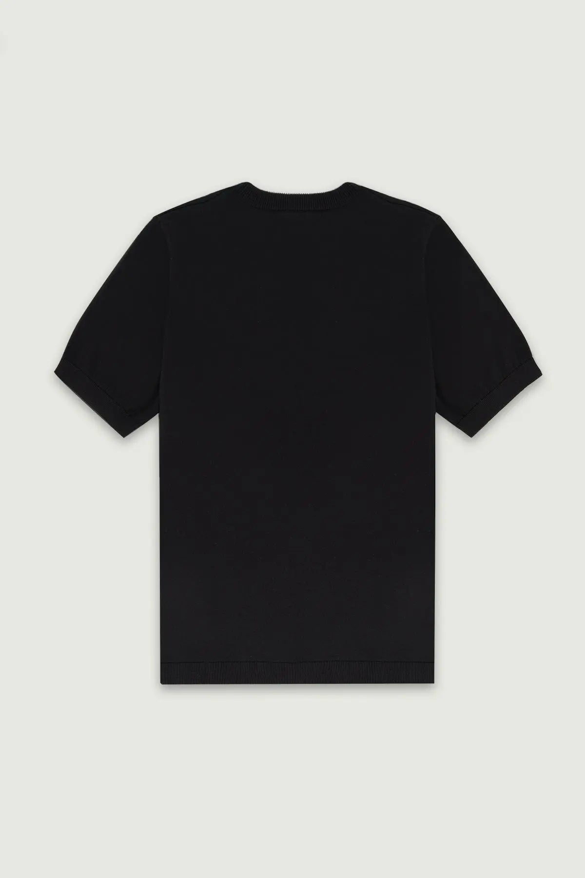 Siyah Rib Detaylı Kadın T-Shirt  Mısırlı 1951