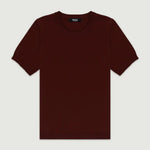 Mürdüm Rib Detaylı Kadın T-Shirt  Mısırlı 1951