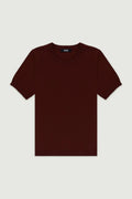 Mürdüm Rib Detaylı Kadın T-Shirt