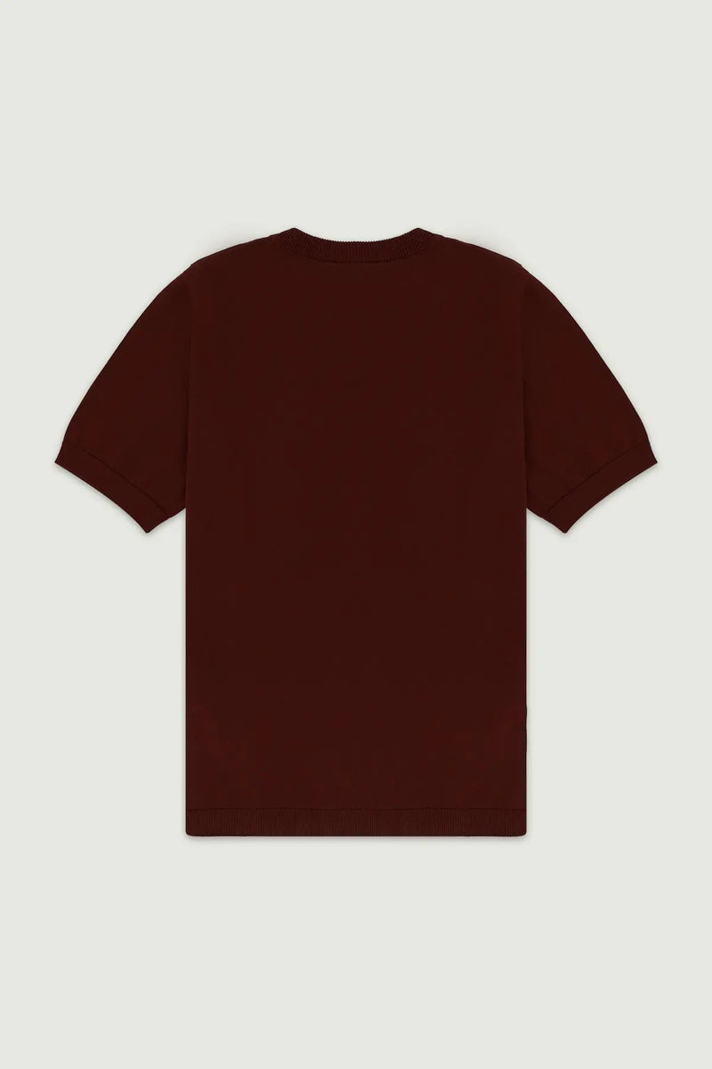 Mürdüm Rib Detaylı Kadın T-Shirt  Mısırlı 1951