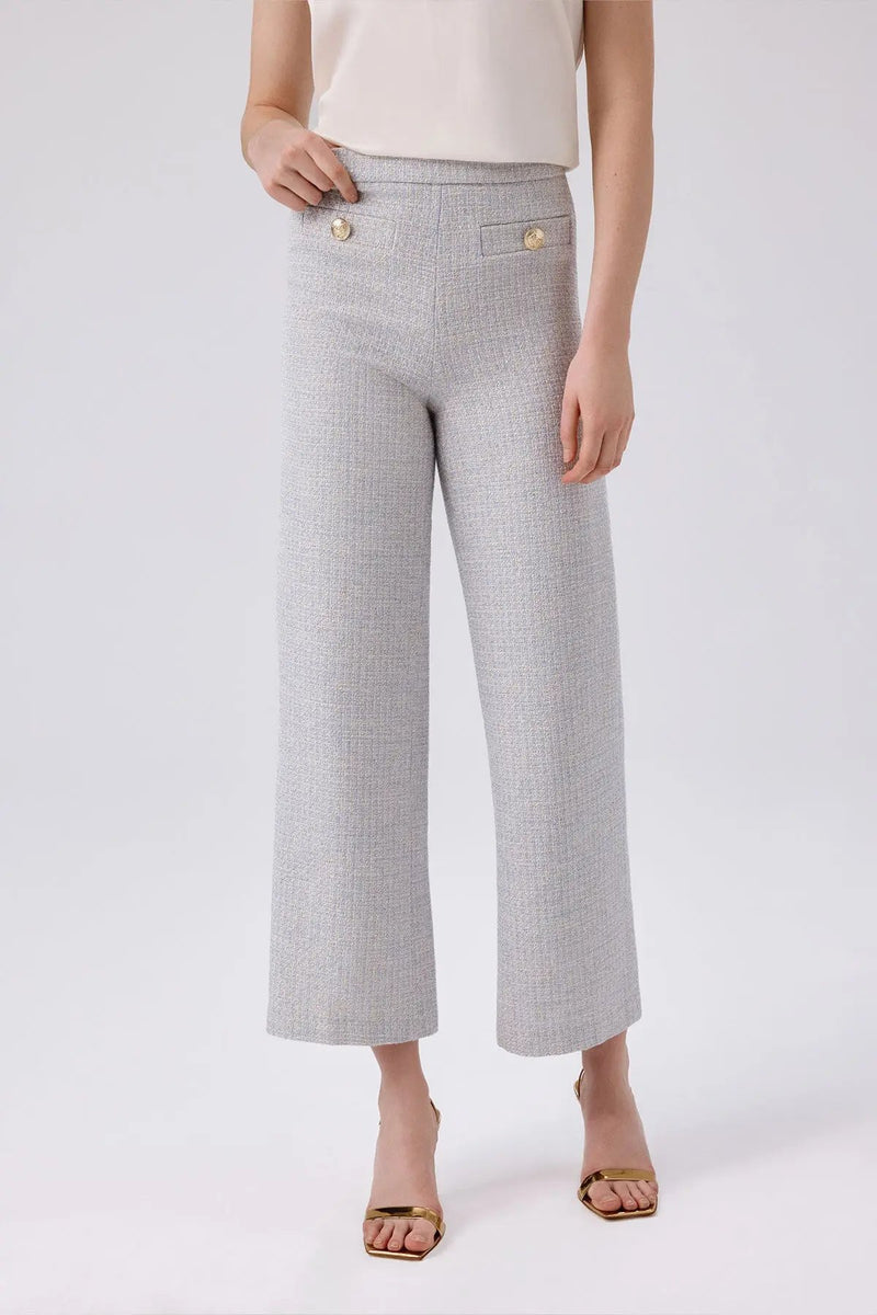 Açık Mavi Gold Düğme Detaylı Tüvit Pantolon  Mısırlı 1951