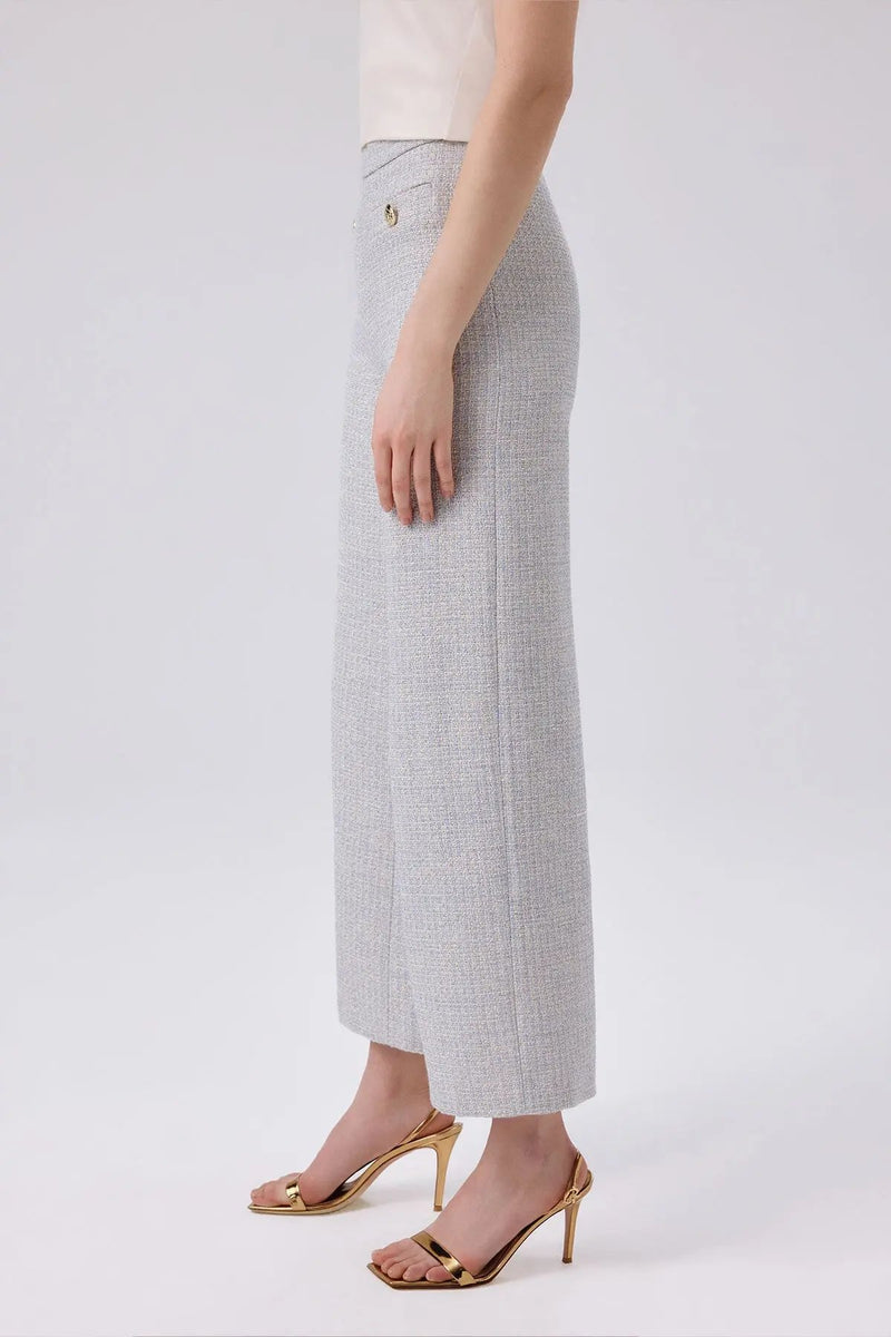 Açık Mavi Gold Düğme Detaylı Tüvit Pantolon  Mısırlı 1951