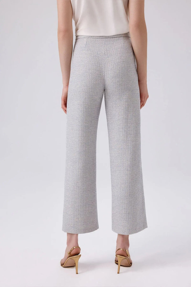 Açık Mavi Gold Düğme Detaylı Tüvit Pantolon