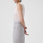 Açık Mavi Yırtmaç Detaylı Kalem Etek  Mısırlı 1951