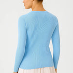 Bebe Mavi V Yaka Fitilli İnce Kadın Hırka  Mısırlı 1951