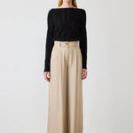 Beige Palazzo Geniş Paça Kadın Pantolon  Mısırlı 1951