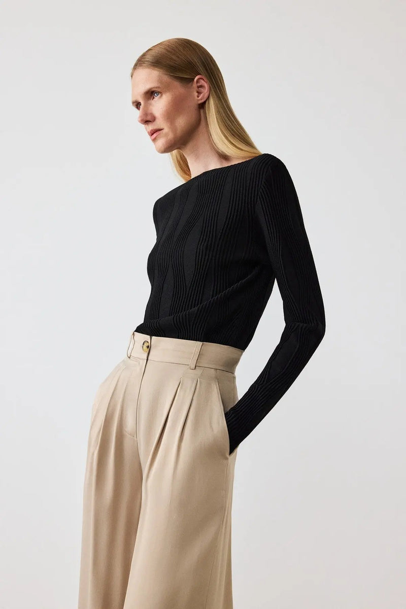 Beige Palazzo Geniş Paça Kadın Pantolon