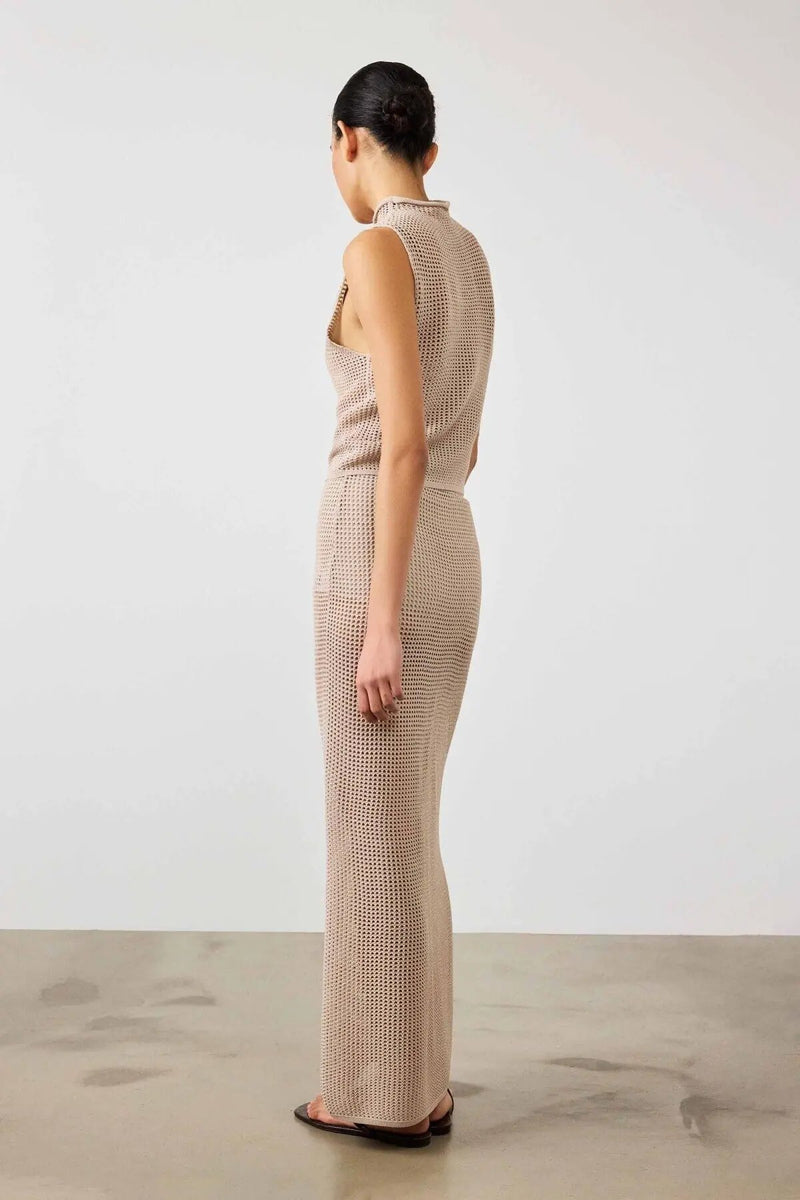 Bej Fileli Uzun Etek