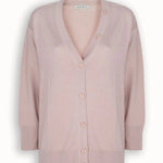 Bej V Yaka Düğme Detaylı Kadın Hırka  Mısırlı 1951