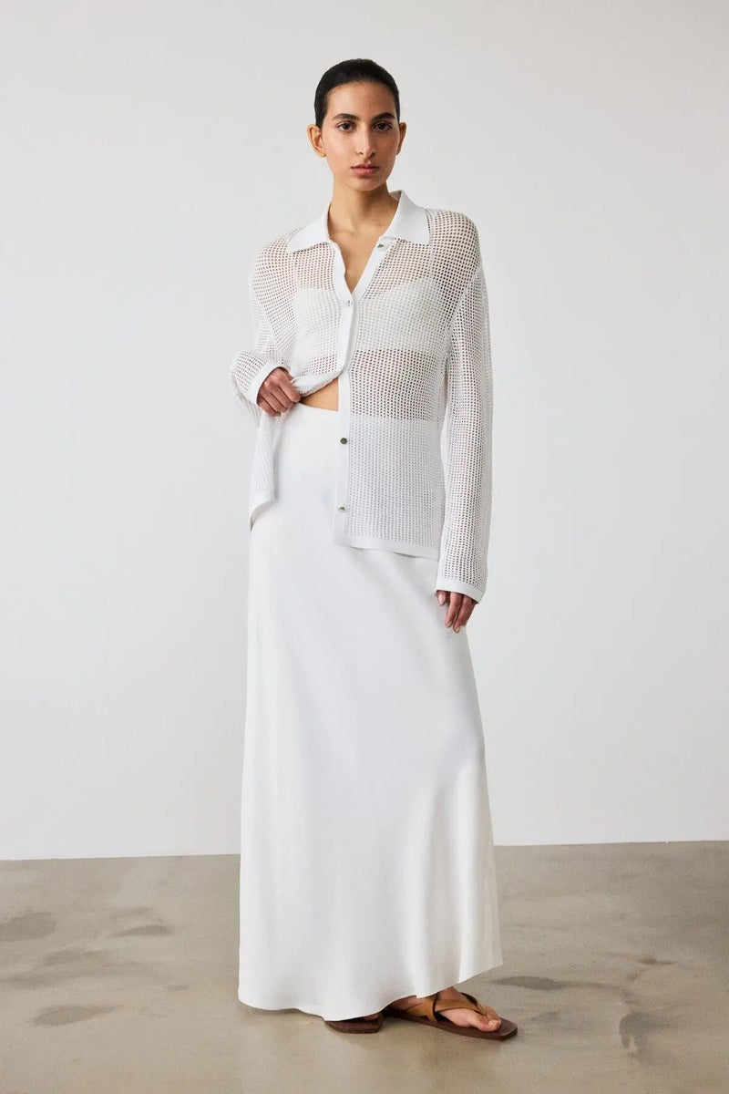 Beyaz Yüksek Bel Uzun Etek  Mısırlı 1951