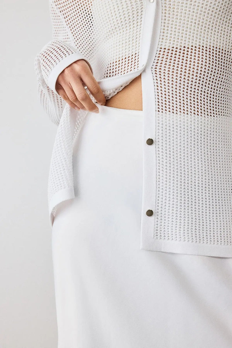 Beyaz Yüksek Bel Uzun Etek  Mısırlı 1951