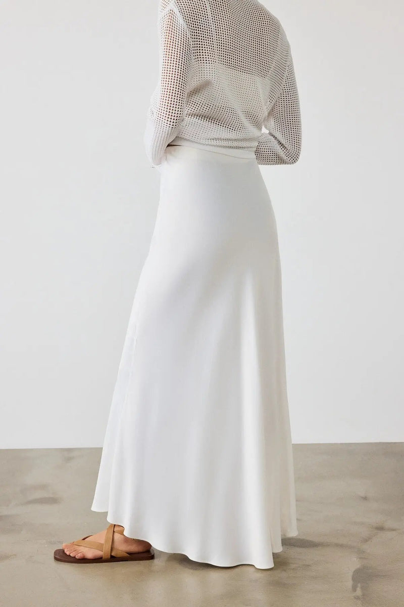 Beyaz Yüksek Bel Uzun Etek  Mısırlı 1951