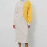 Boğazlı Ekru Elbise  Mısırlı 1951