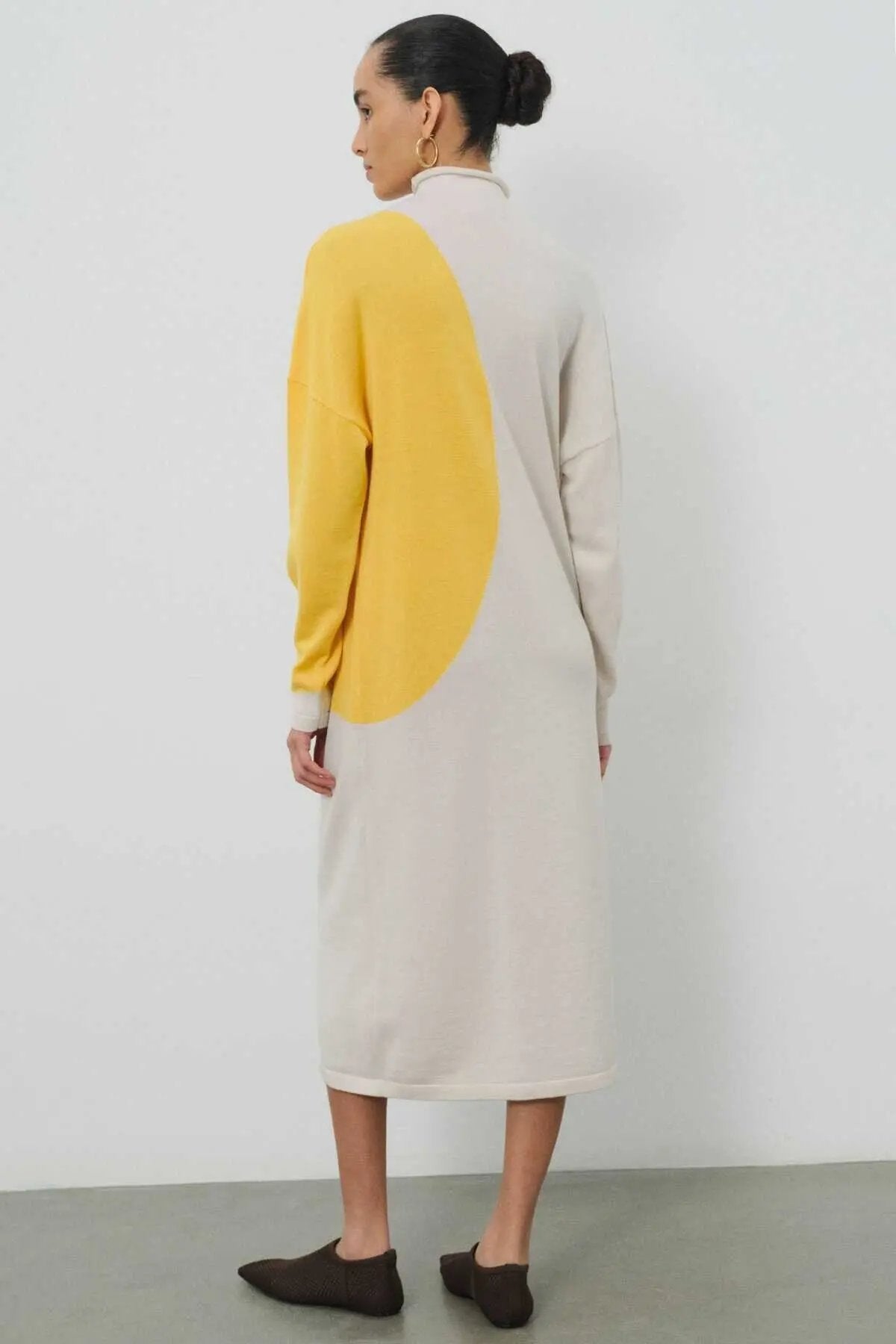 Boğazlı Ekru Elbise  Mısırlı 1951