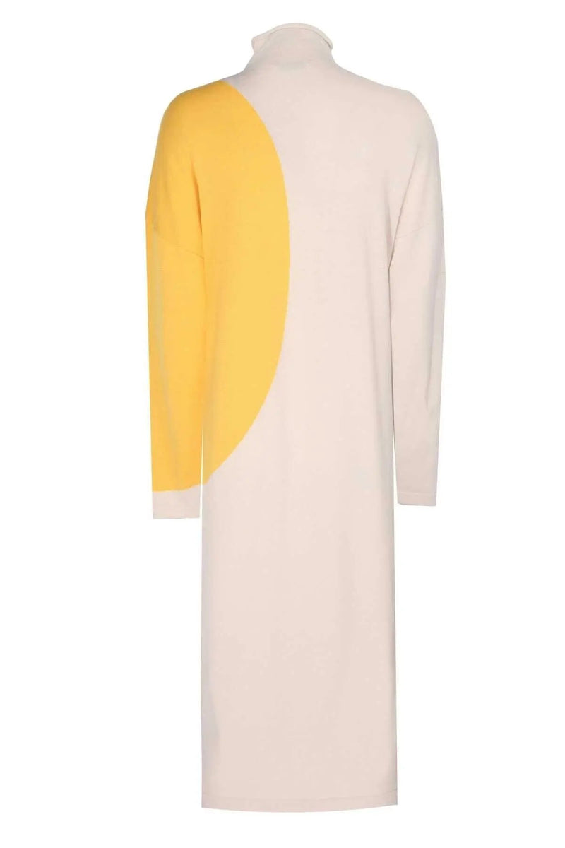 Boğazlı Ekru Elbise