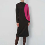 Boğazlı Kahverengi Elbise  Mısırlı 1951