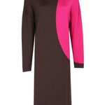 Boğazlı Kahverengi Elbise  Mısırlı 1951