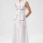 Ekru Beli Kuşak Bağlamalı Kadın Yelek  Mısırlı 1951