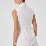 Ekru Beli Kuşak Bağlamalı Kadın Yelek  Mısırlı 1951