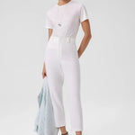 Ekru Bisiklet Yaka Kısa Kollu Kadın Tişört  Mısırlı 1951