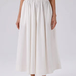 Ekru Cep Detaylı Uzun Kloş Etek  Mısırlı 1951