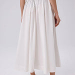 Ekru Cep Detaylı Uzun Kloş Etek  Mısırlı 1951