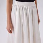 Ekru Cep Detaylı Uzun Kloş Etek  Mısırlı 1951