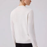 Ekru Dantel Detaylı Düğmeli Kadın Hırka  Mısırlı 1951