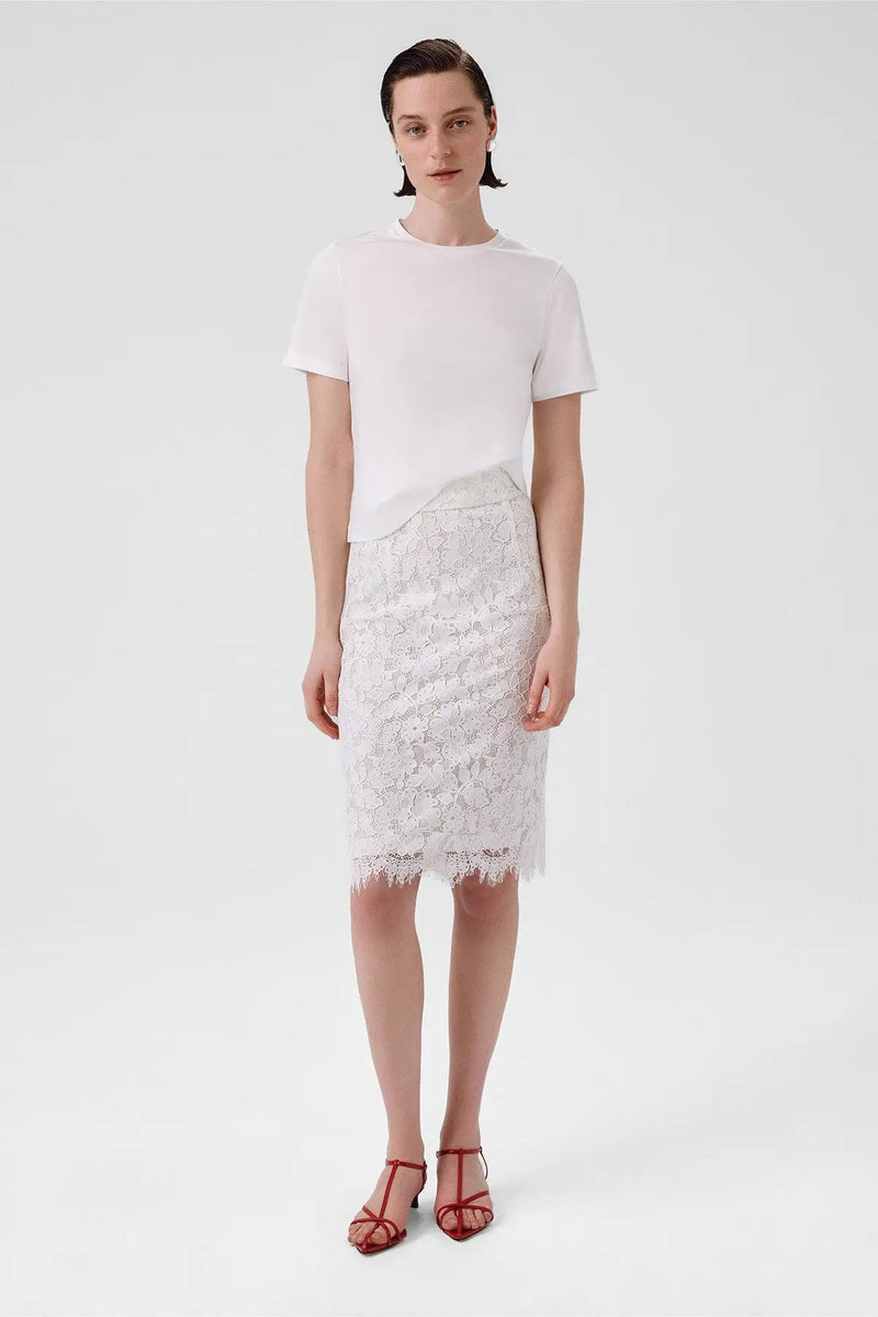 Ekru Dantelli Midi Boy Etek  Mısırlı 1951