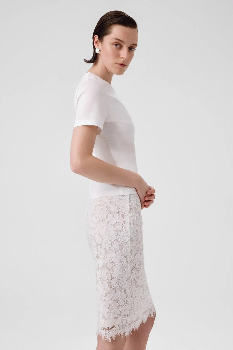 Ekru Dantelli Midi Boy Etek  Mısırlı 1951