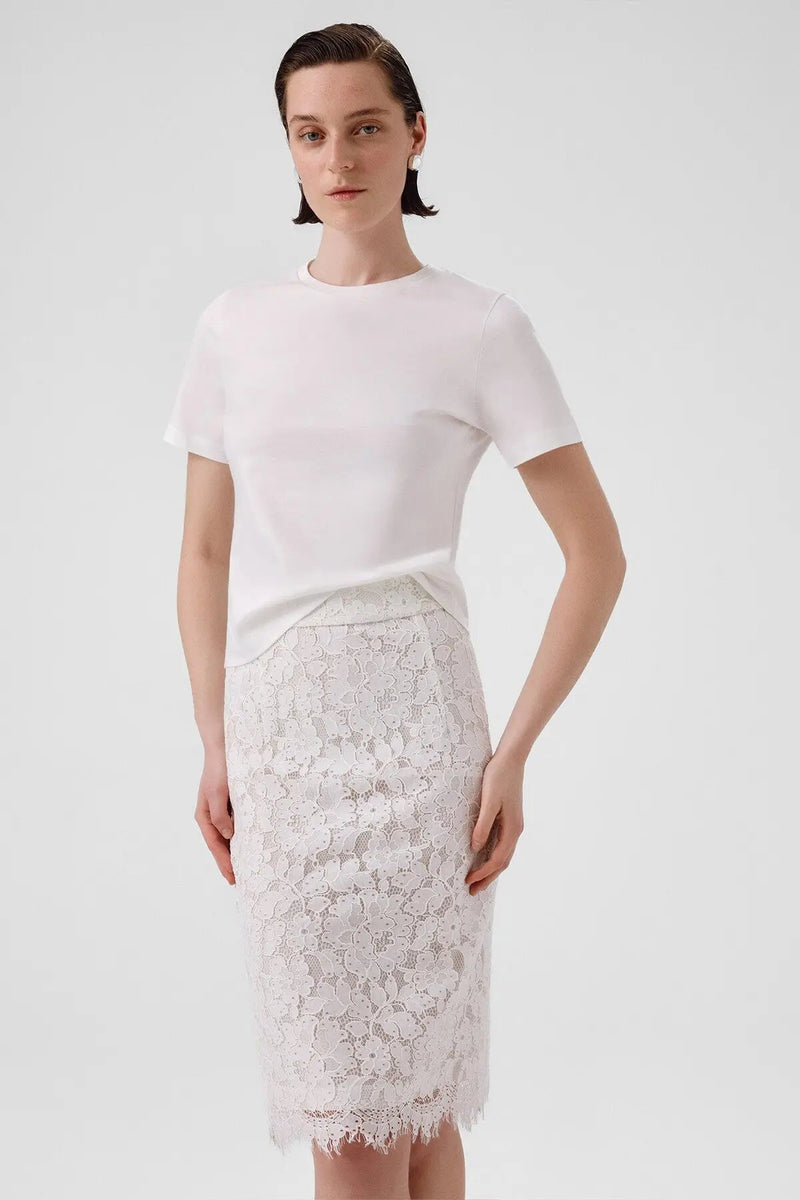 Ekru Dantelli Midi Boy Etek  Mısırlı 1951