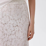 Ekru Dantelli Midi Boy Etek  Mısırlı 1951