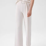 Ekru Kemer Detaylı Bol Paça Kadın Pantolon  Mısırlı 1951