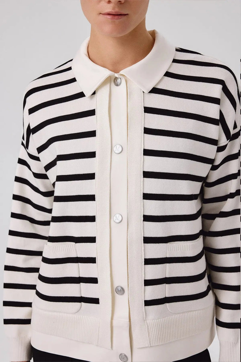 Ekru Siyah Çizgili Kadın Ceket  Mısırlı 1951