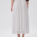 Ekru Siyah Puantiyeli Piliseli Uzun Etek  Mısırlı 1951