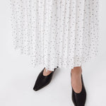 Ekru Siyah Puantiyeli Piliseli Uzun Etek  Mısırlı 1951