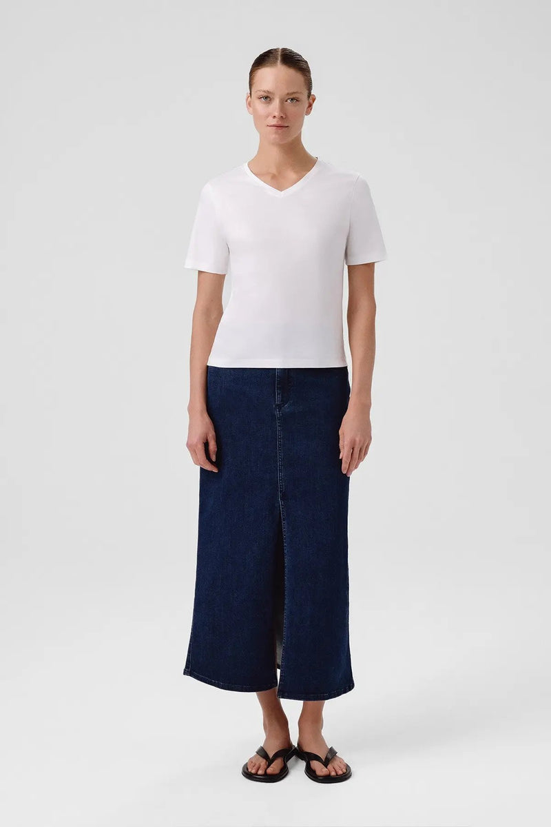 Ekru V Yaka Kısa Kollu Kadın Tişört  Mısırlı 1951