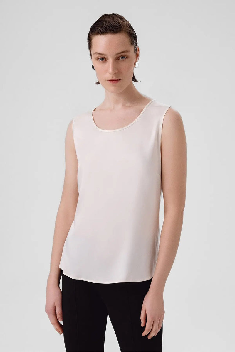 Ekru Yuvarlak Yaka Saten Kadın Atlet  Mısırlı 1951