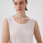 Ekru Yuvarlak Yaka Saten Kadın Atlet  Mısırlı 1951