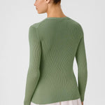 Gri Yeşil V Yaka Fitilli İnce Kadın Hırka  Mısırlı 1951