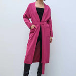 Gül Kurusu Belden Bağlamalı Uzun Kadın Hırka  Mısırlı 1951