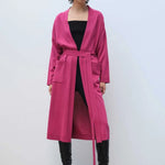 Gül Kurusu Belden Bağlamalı Uzun Kadın Hırka  Mısırlı 1951