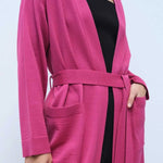 Gül Kurusu Belden Bağlamalı Uzun Kadın Hırka  Mısırlı 1951